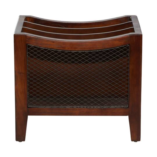 Brown Wood Traditional Magazine Rack Holder